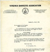 Virginia Bankers Association Letter